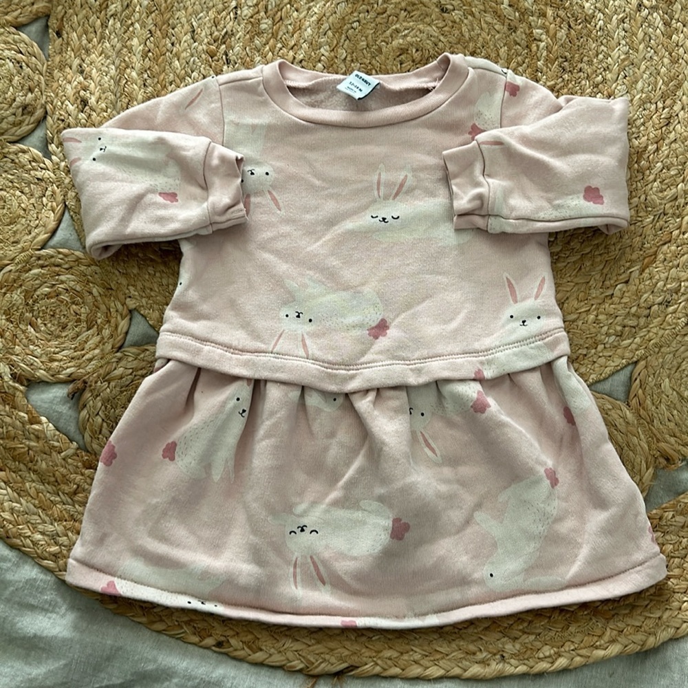Old Navy 12-18 Months Rabbit Sweatshirt Dress.